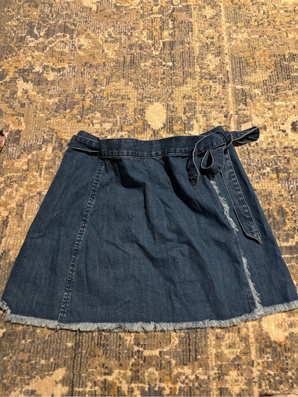 Madewell Denim Raw-hem Wrap Jean Skirt